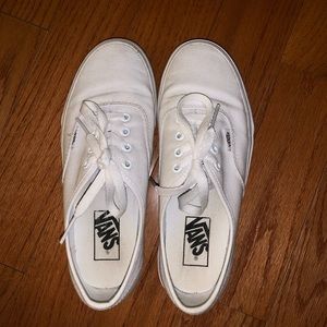 White Vans Authentic Canvas Shoe!!